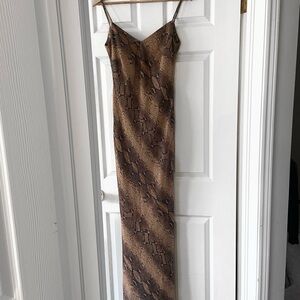 Snake skin maxi dress